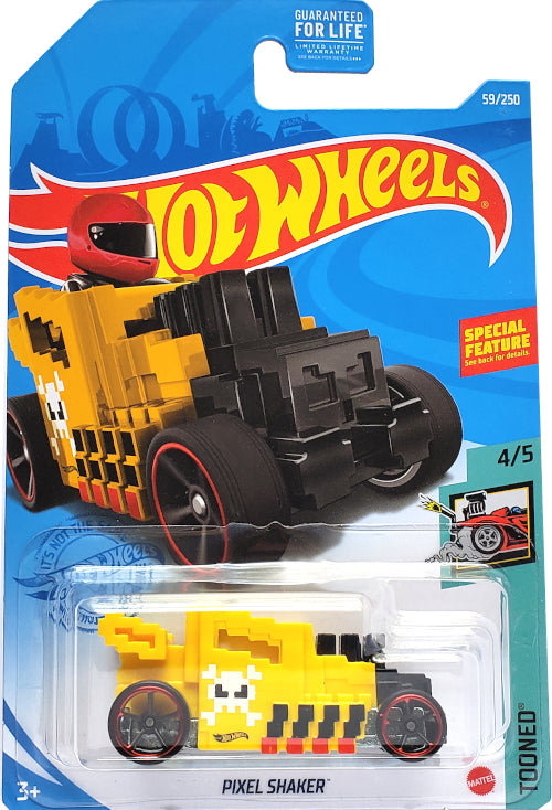 BigD Toys | 2021 Hot Wheels Pixel Shaker 8-bit Bone Shaker GRX99 Car