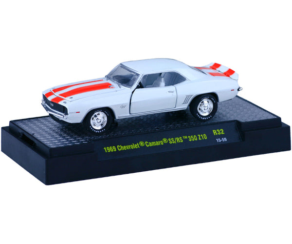 M2 Machines Diecast R32-15-59 1969 Chevy Camaro SS/RS 350 Z10 White