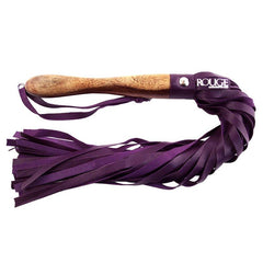 Wooden Handled Flogger - Rouge Garments - Purple flogger