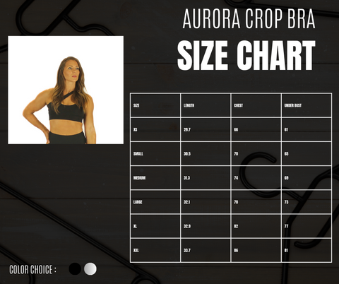 Aurora Crop Bra Size Guide