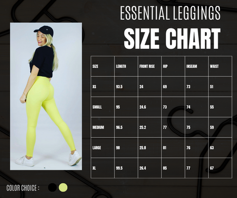 Essential Leggings Size Guide