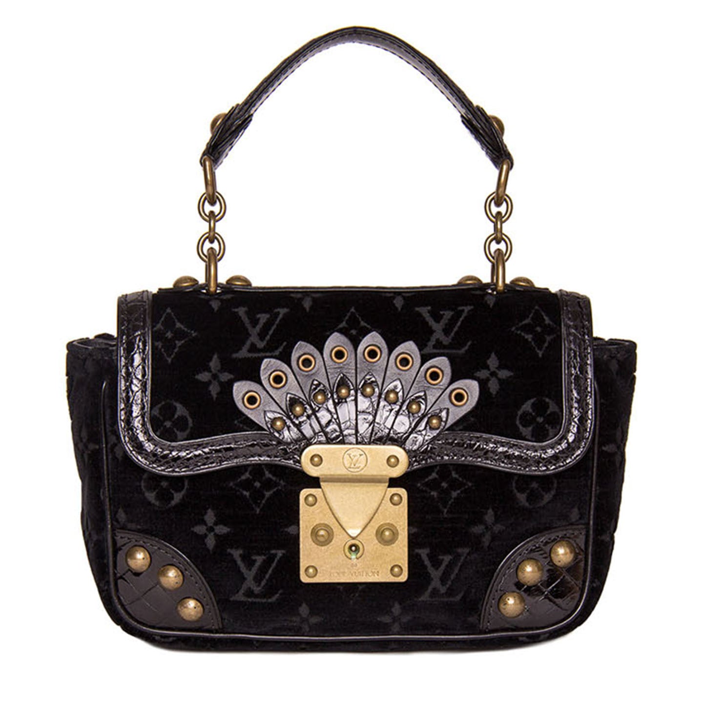 Louis Vuitton Small Bag - Black Velvet & Crocodile | BunnyJack