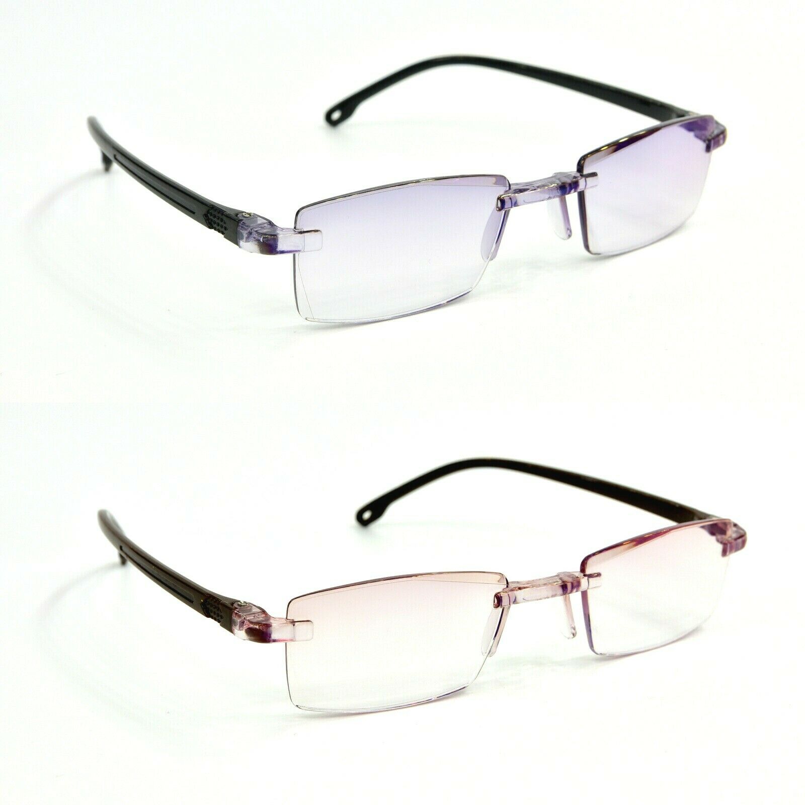 Tinted Anti Blue Light Rimless Reading Glasses Model Rg2abl Fashion Specs