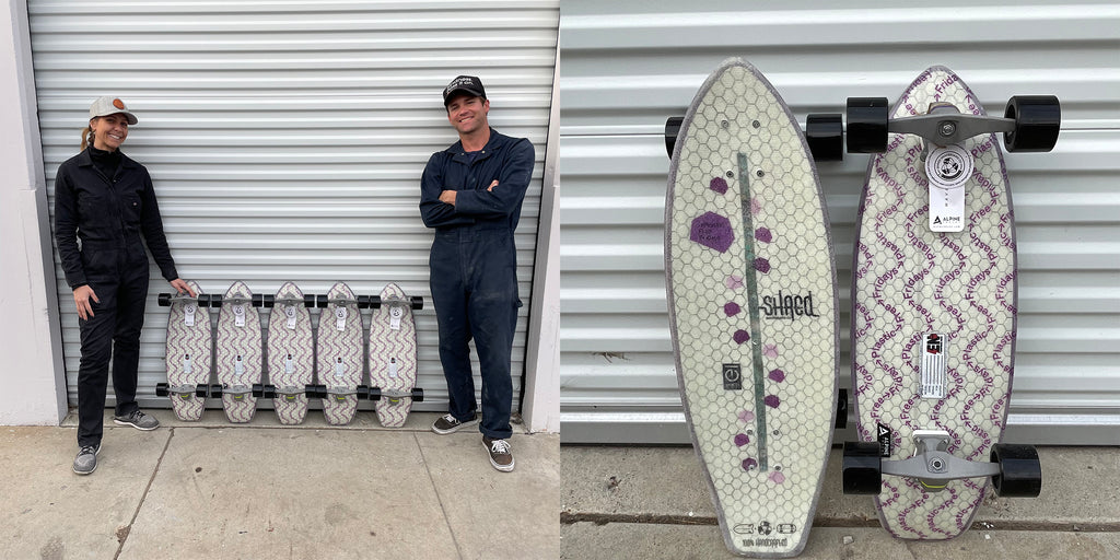 plastic free fridays custom shred skateboard