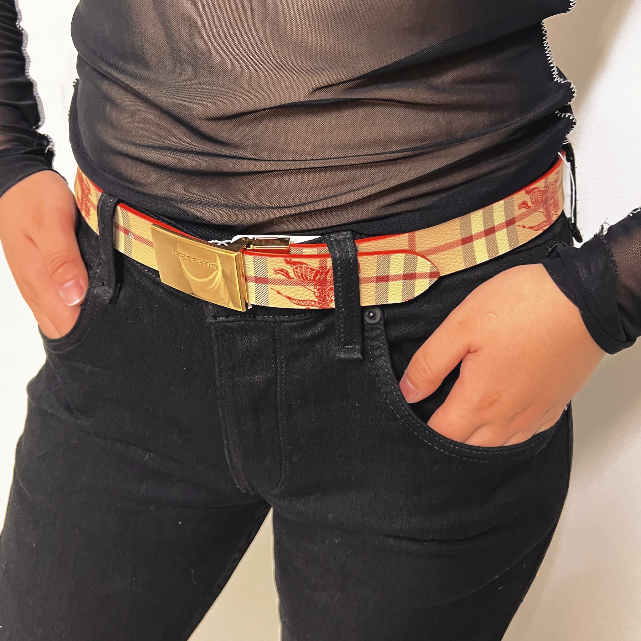 Burberry Classic print belt – Sheer Room