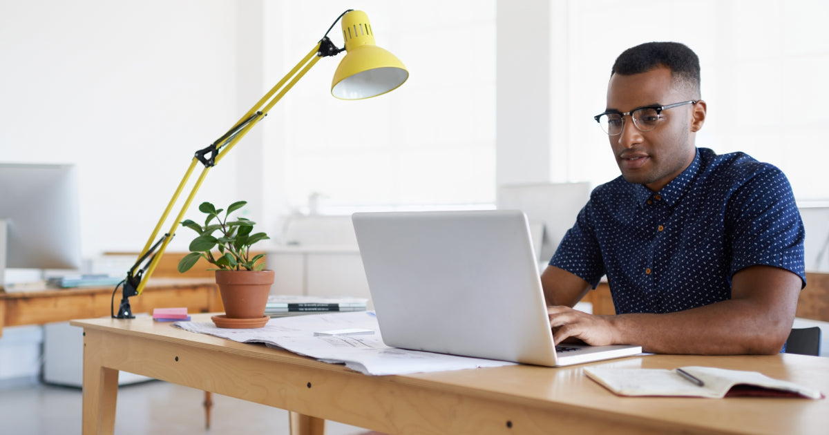 Man working at a computer