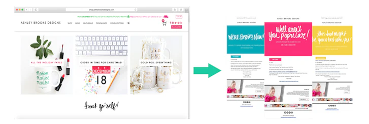 Essential Emails to Design for Every Ecommerce Site You Build: Website to Images