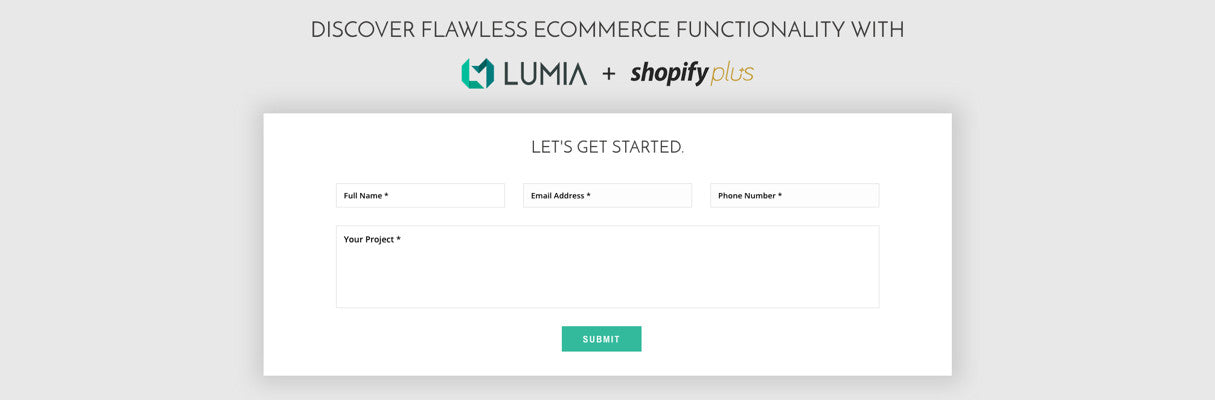 Benefits of adding shopify landing page to your site: Lumia contact form