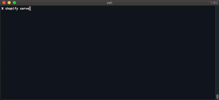 CLI tool: creating a project shopify serve