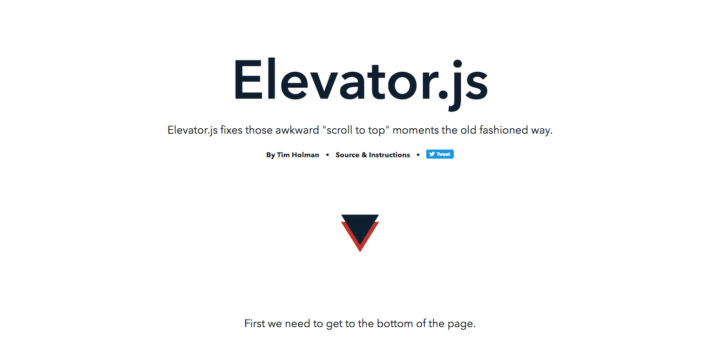 Creative side projects how to: Elevatorjs