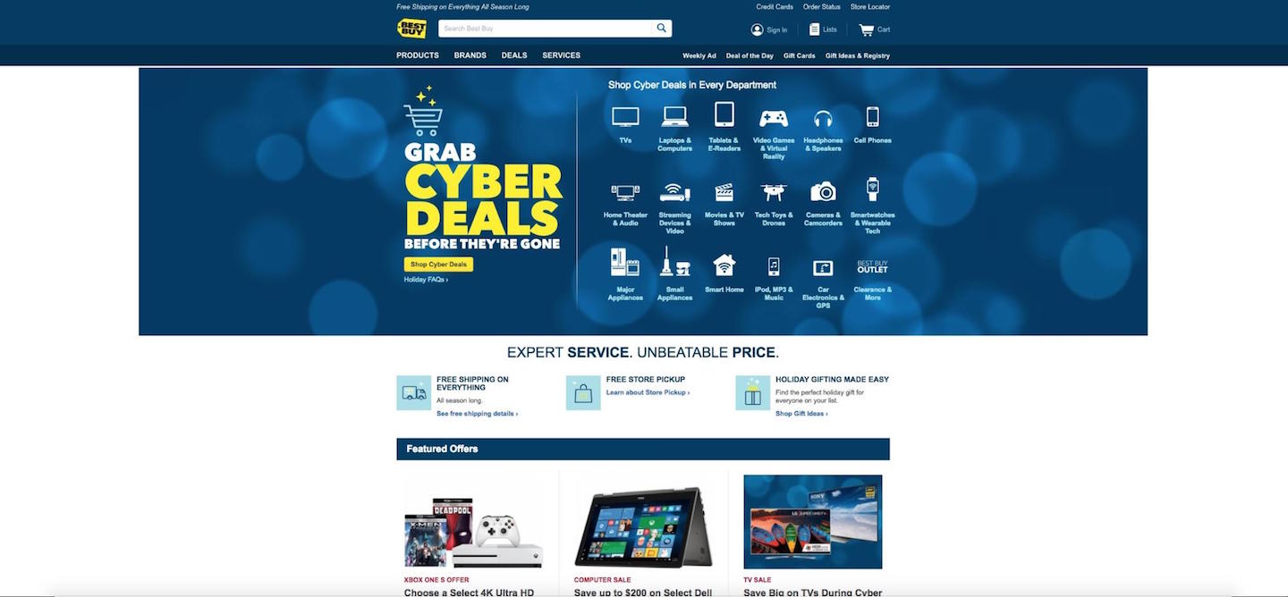 Designing Webpages For Christmas: Best Buy
