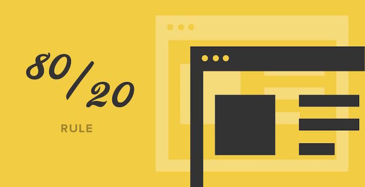 Ecommerce web design trends: 80/20 rule