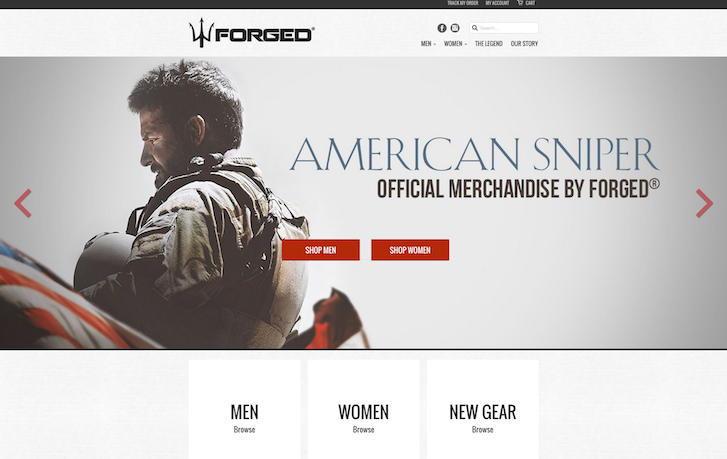 Jivaldi Builds American Sniper Store: American Sniper Website