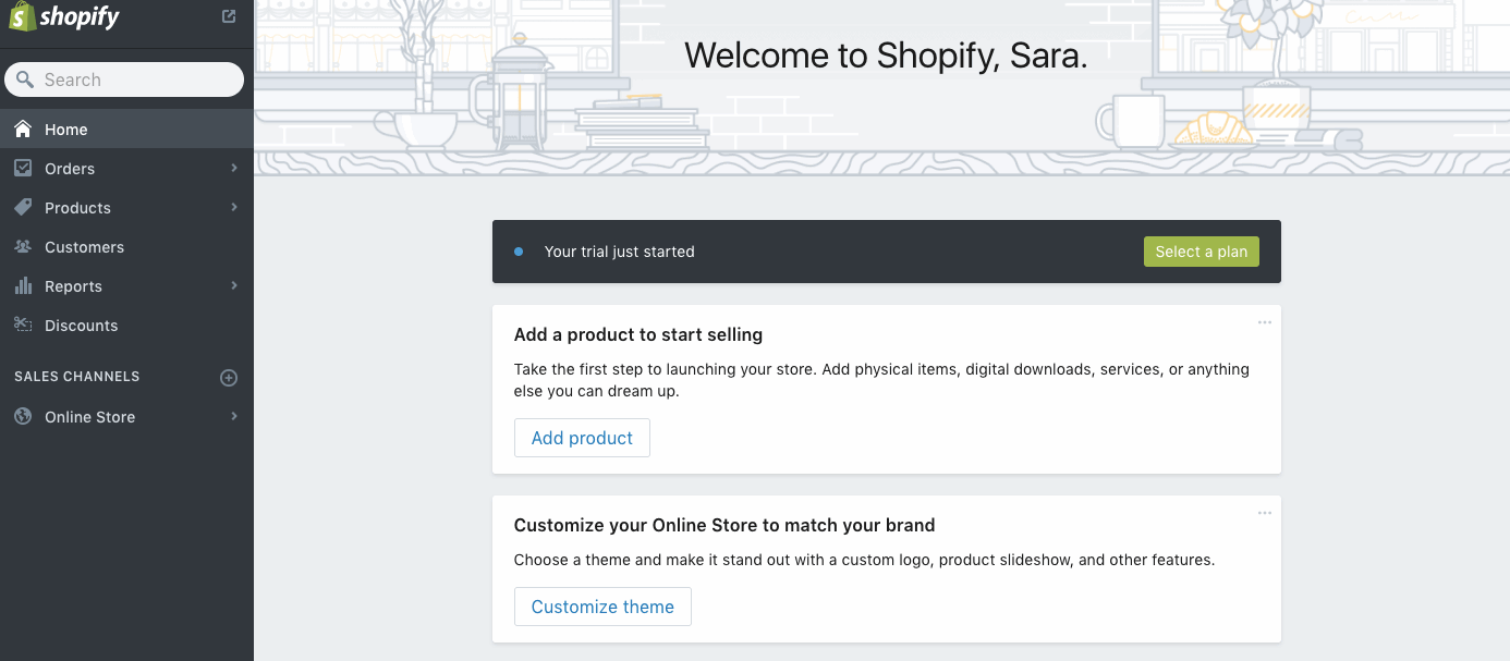 Pitching animation in design: Shopify admin