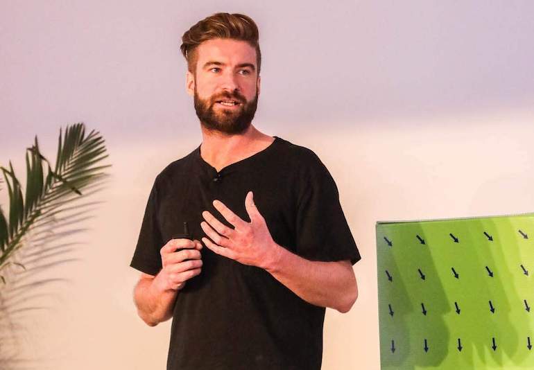 Running an agency: Alex O'Byrne of We Make Websites giving speech