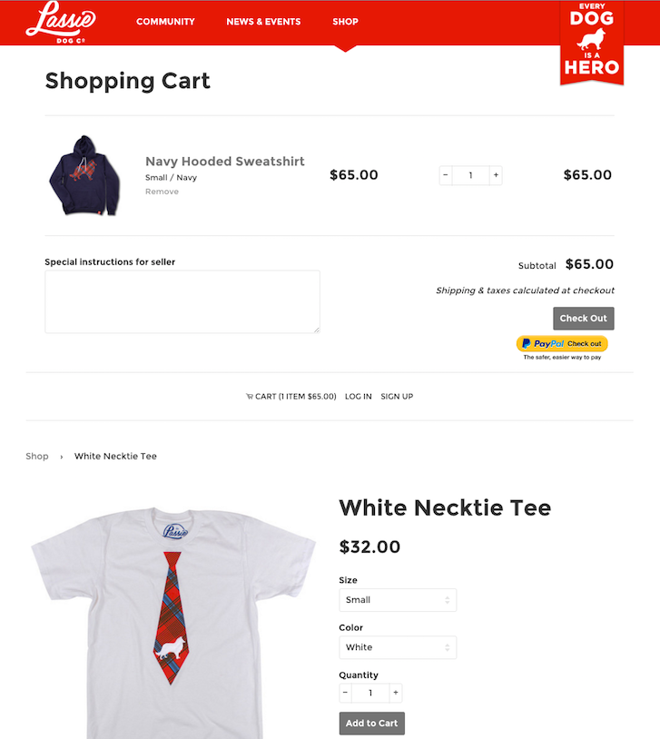 Pointer Creative Integrates Shopify with WordPress: Shopping Cart