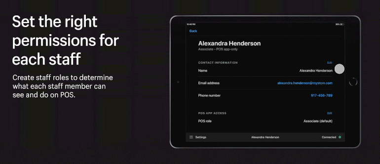 Shopify POS: set staff permissions