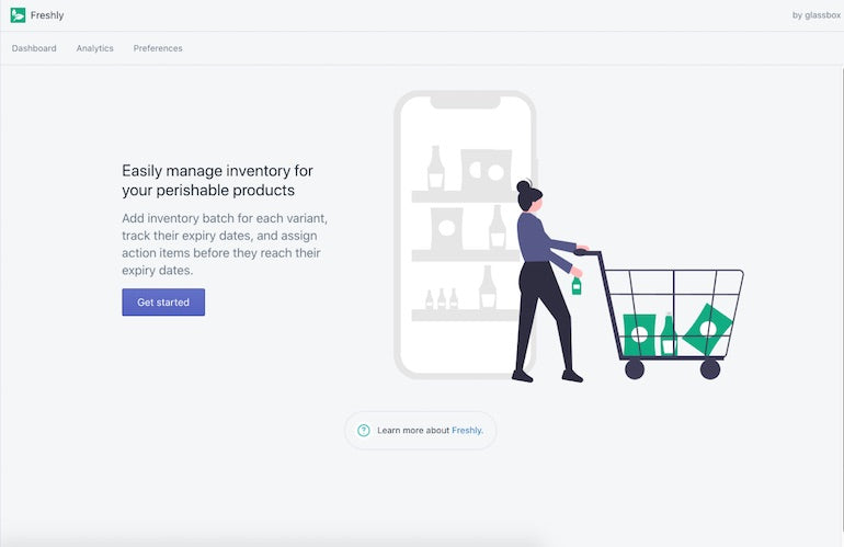 Shopify app challenge winners: Freshly homepage 