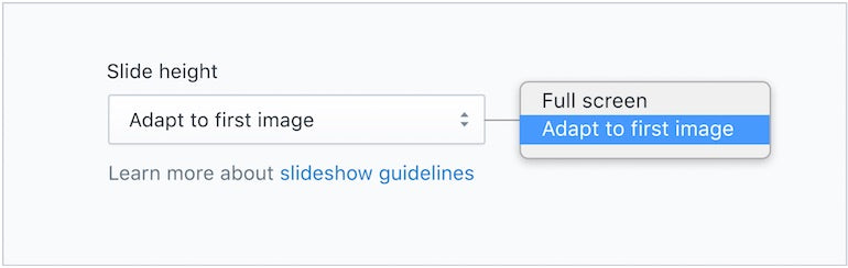 Shopify slideshow: adapt to first image feature