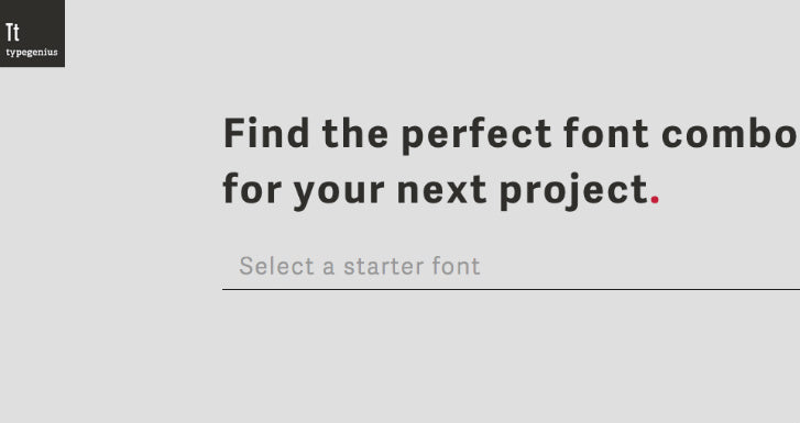 Type Genius Web Design Tool for Font Pairing
