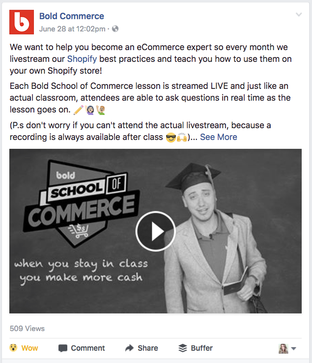 Actionable social media tips: Bold Commerce video