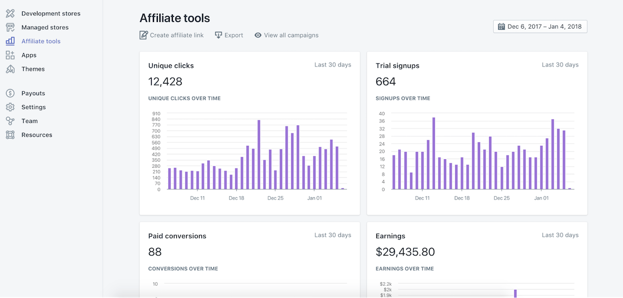 affiliate tools: section