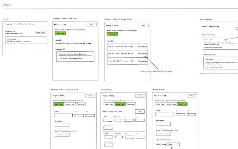 app challenge tilo mitra: wireframe Tilo creating to invision his app