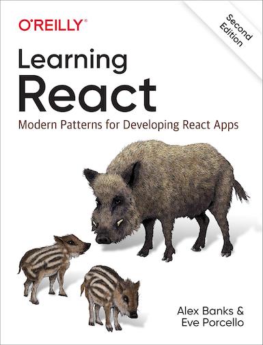 app development books: learning react book cover