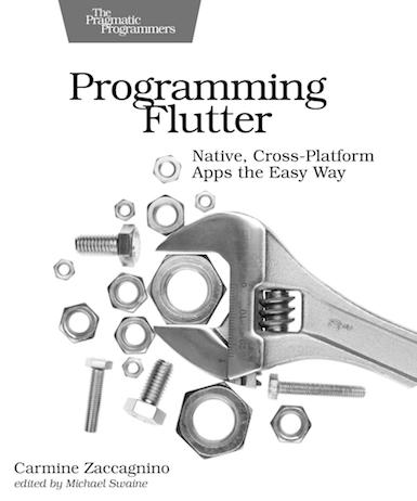 app development books: programming flutter book cover