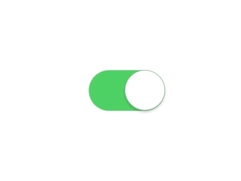 app ux: Animated image showing an on/off toggle sliding back and forth.