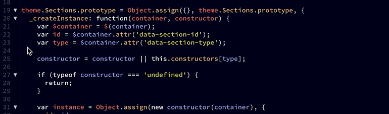 brackets extensions: code folding