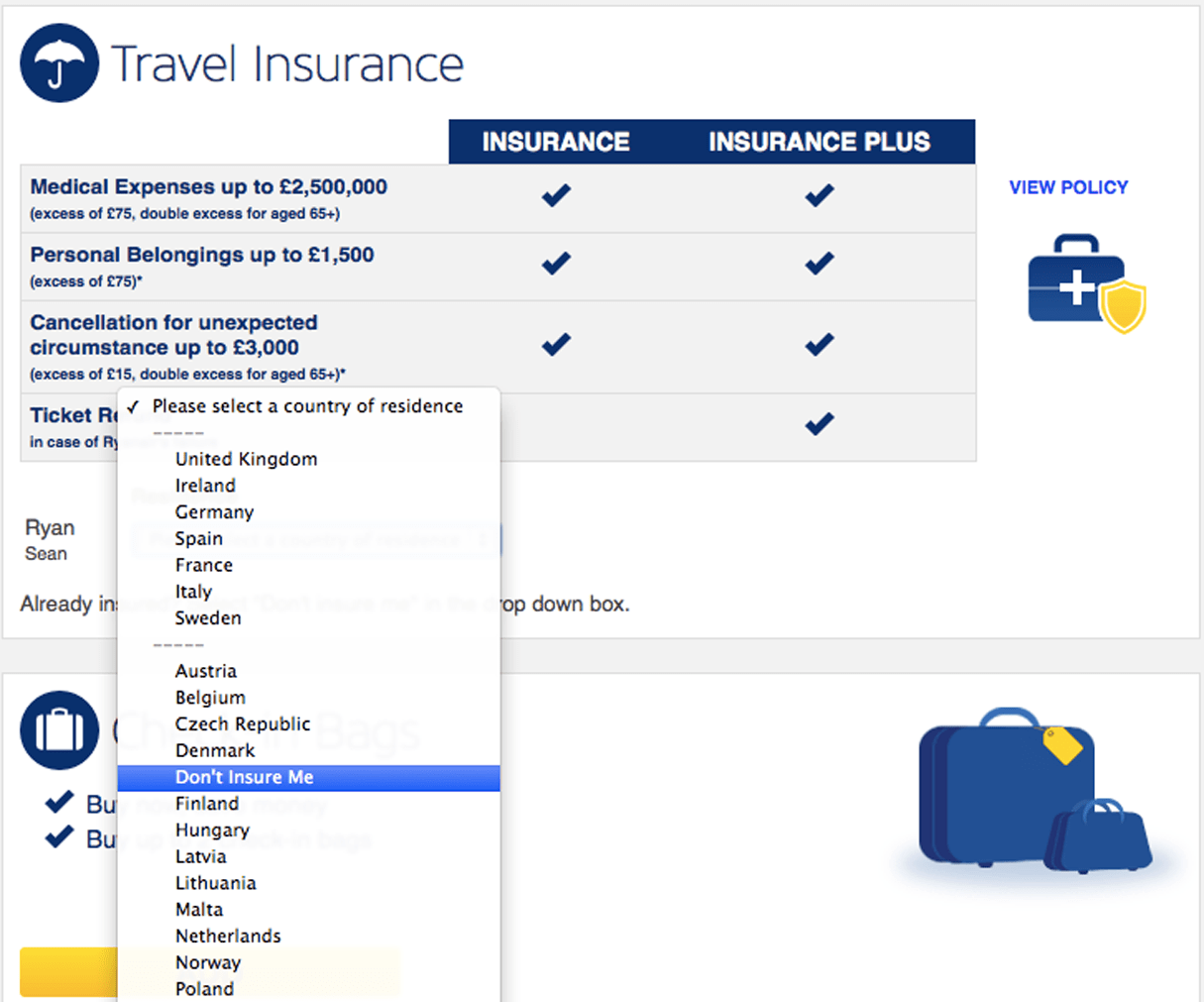 cognitive load: ryanair