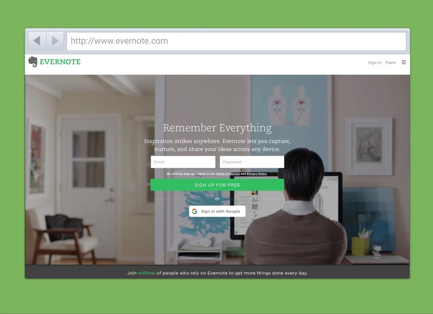 content marketing: evernote