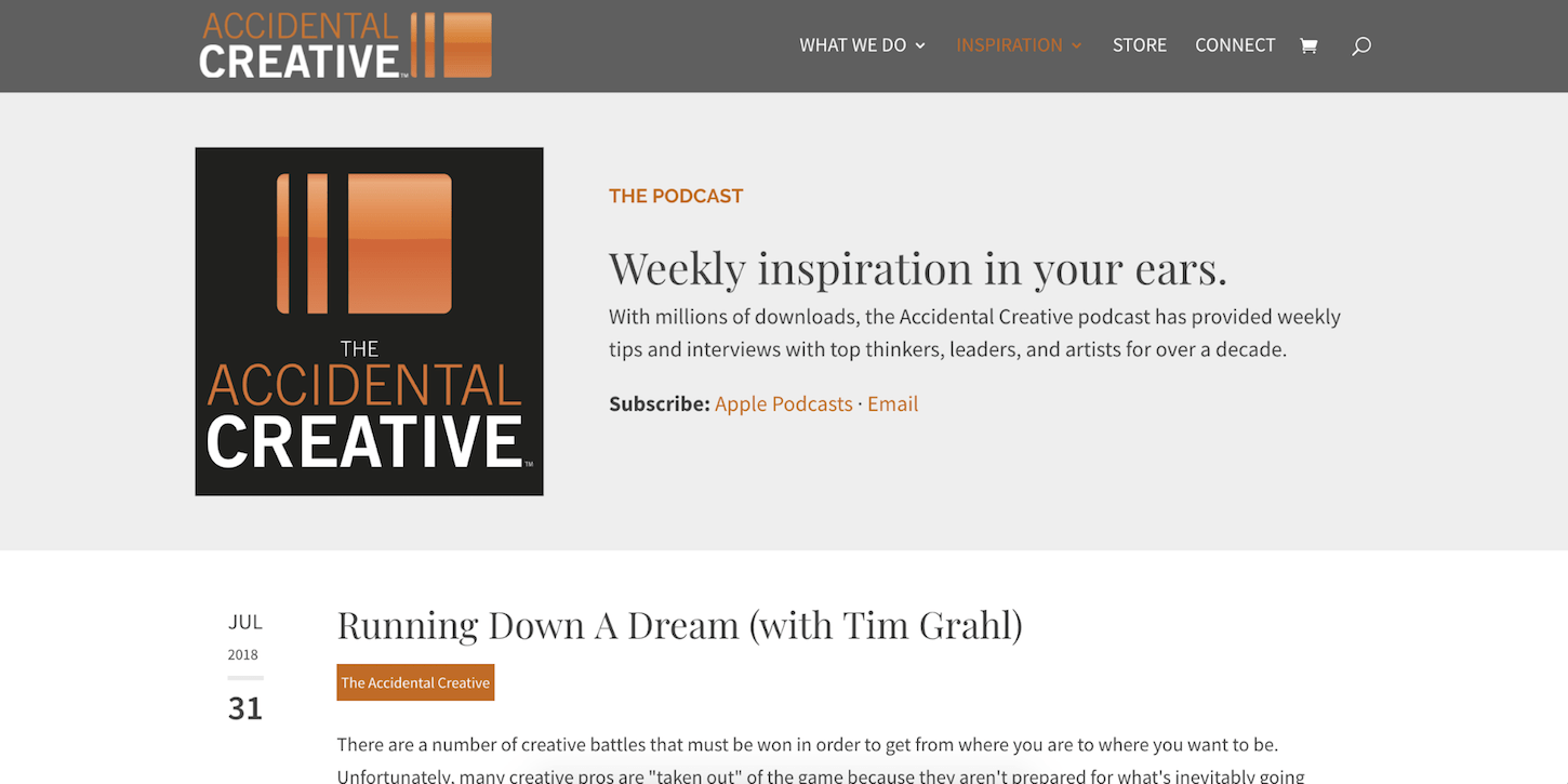 creative podcasts: the accidental creative