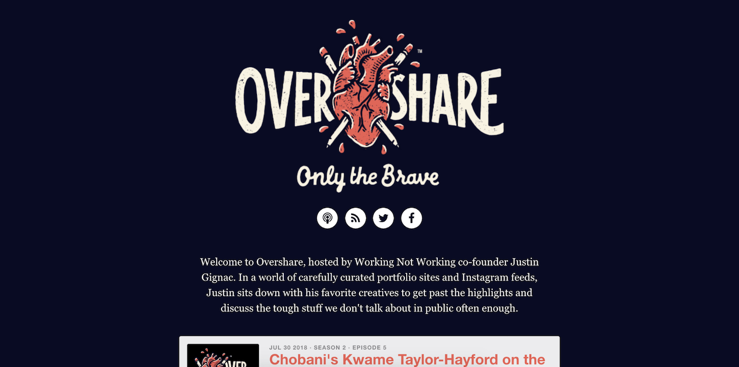 creative podcasts: overshare