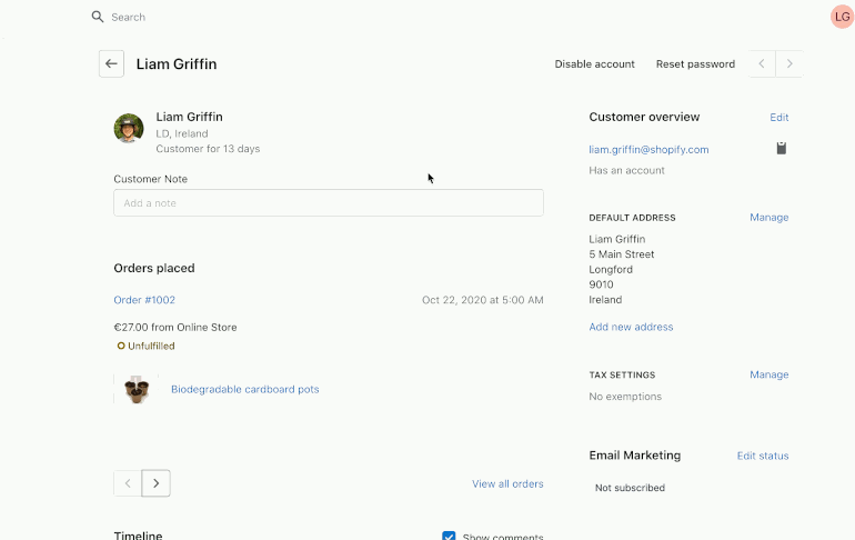 customer object: giff showing how to assign a tag