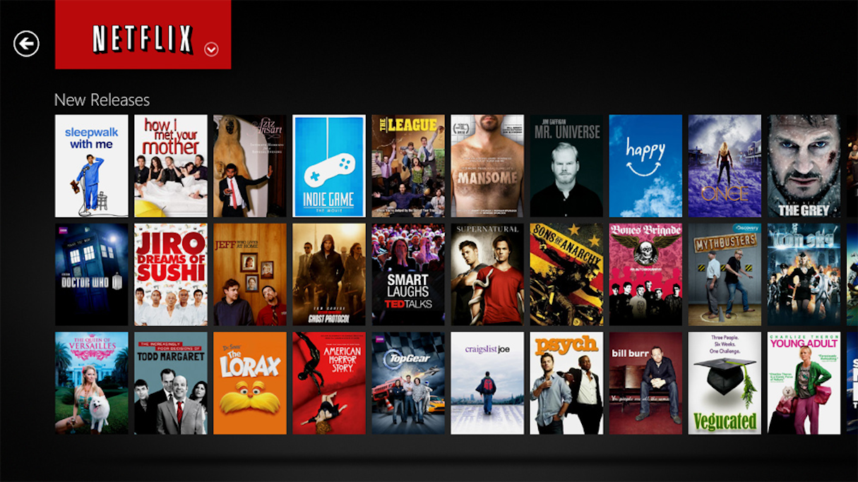 dark ui: netflix