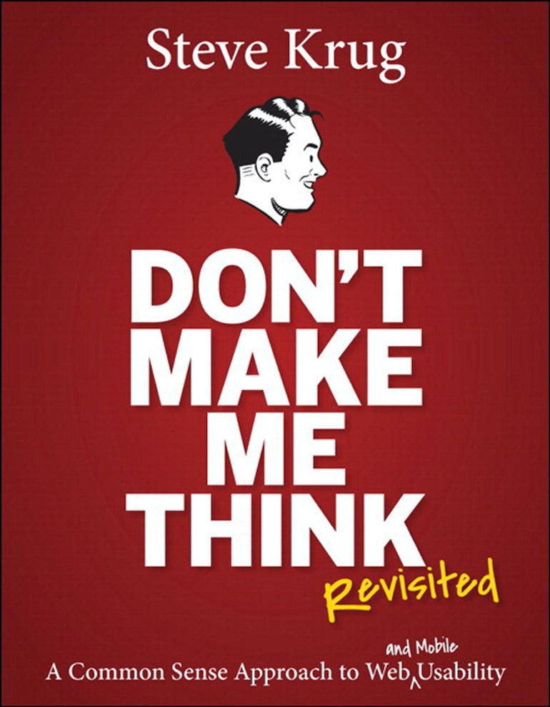 design books: book cover, Don't Make Me Think