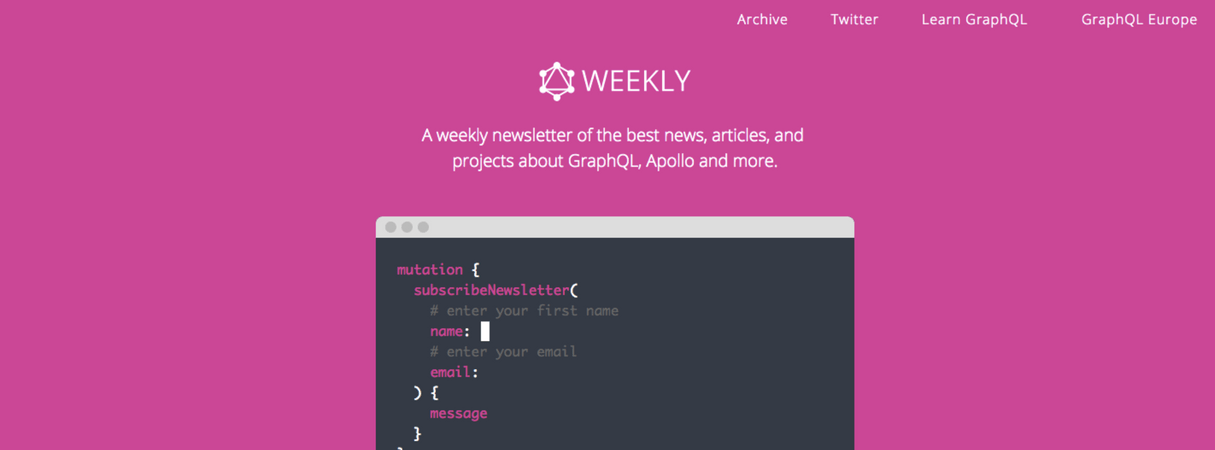 developer newsletter: graphql