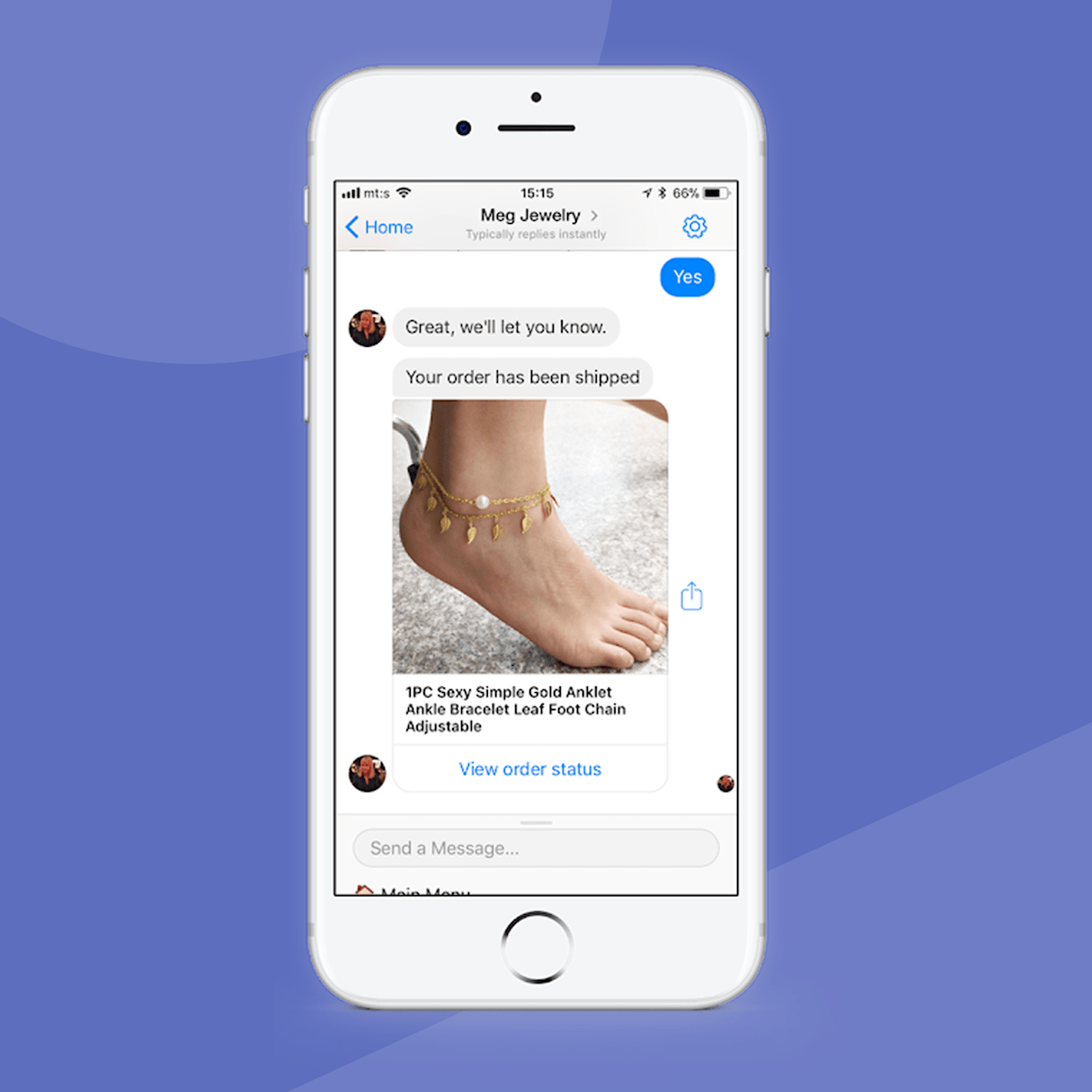 facebook messenger marketing: shipping messages