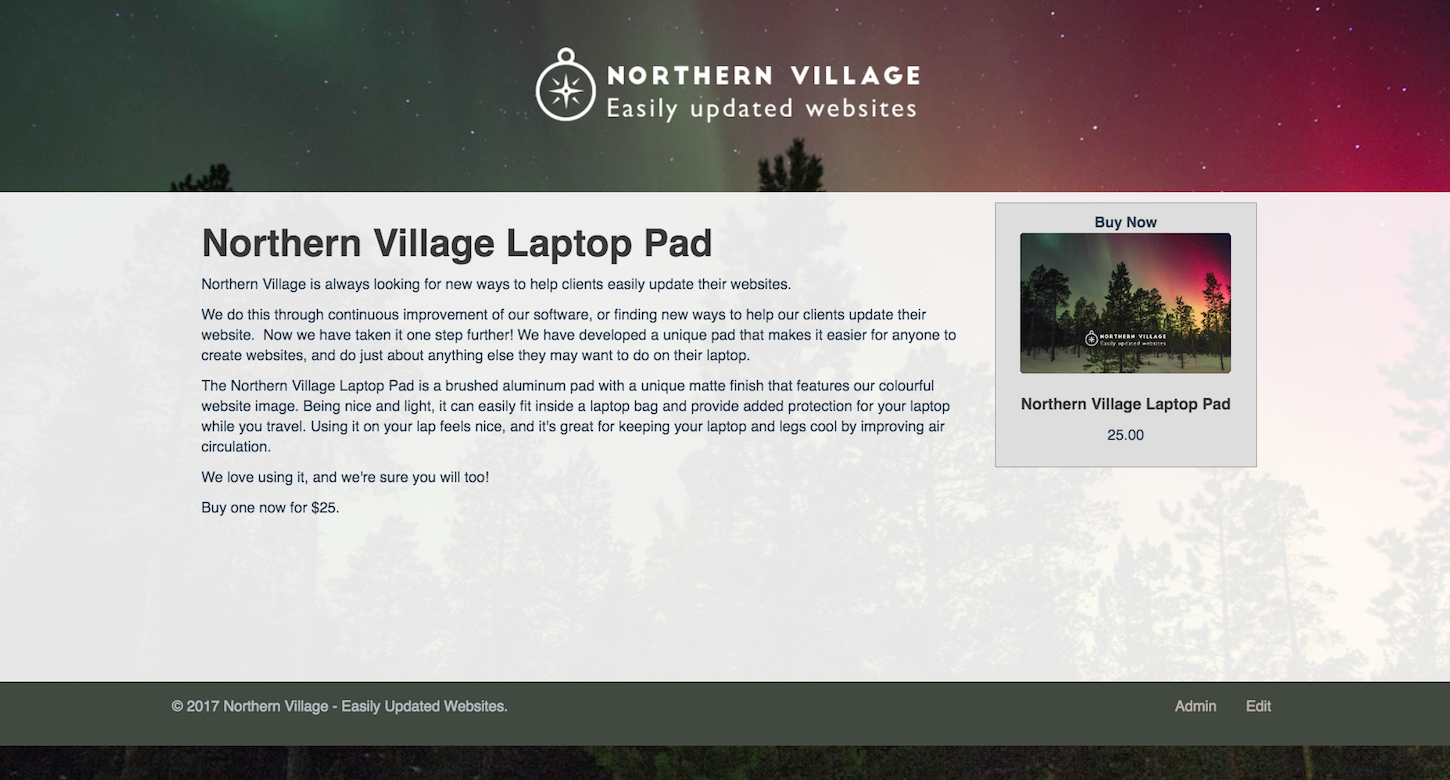 Four smart reasons to embed a shopify store: Northern village laptop pad