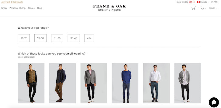 设计转换的电子商务网站：Frank和Oak