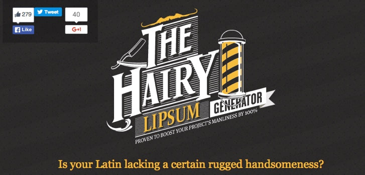Lorem Ipsum Generator Beispiel: Hairy Lipsum
