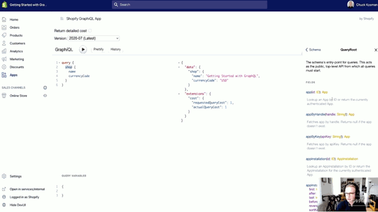 getting started with graphql: exploring the shop query root