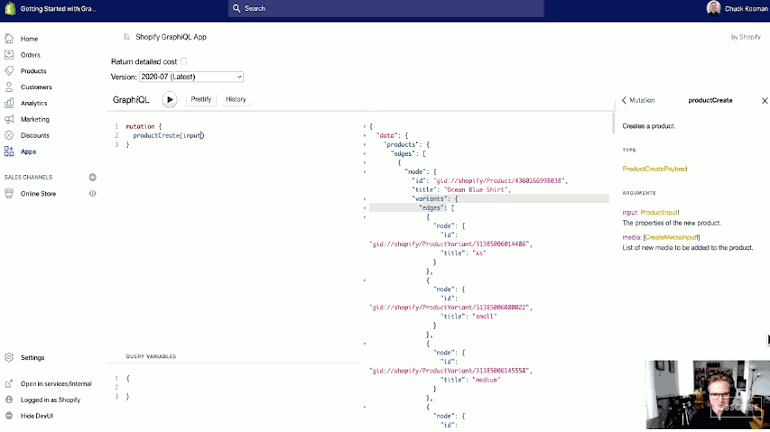 getting started with graphql: giff of writing data with mutations, final