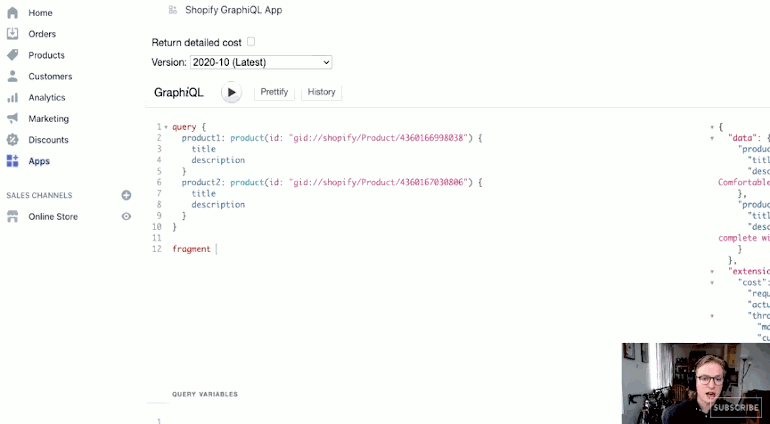 graphql fragments: gif taken from youtube video