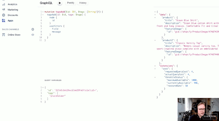 graphql fragments: gif taken from youtube video