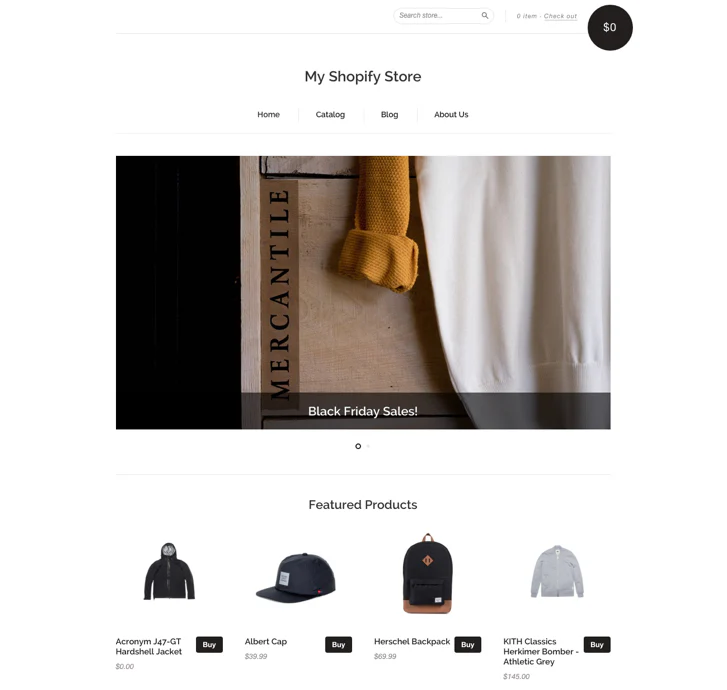 Holiday Ecommerce Design: New Standard Theme