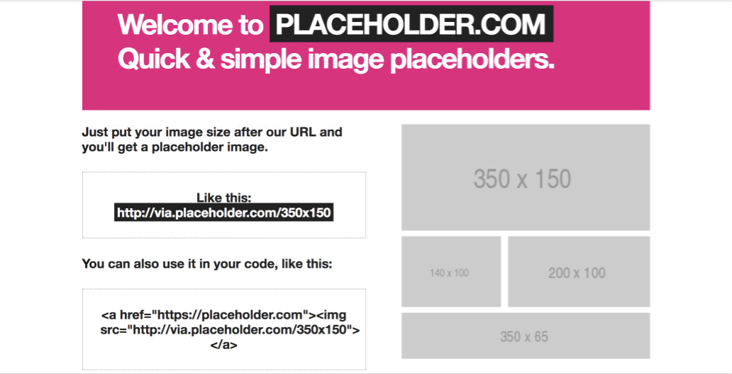 Image tools for web developers 2017: Placeholder