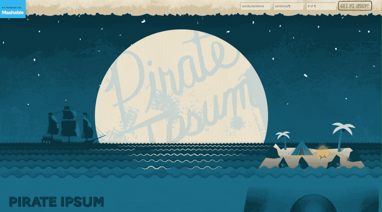 lorem ipsum generator: pirate